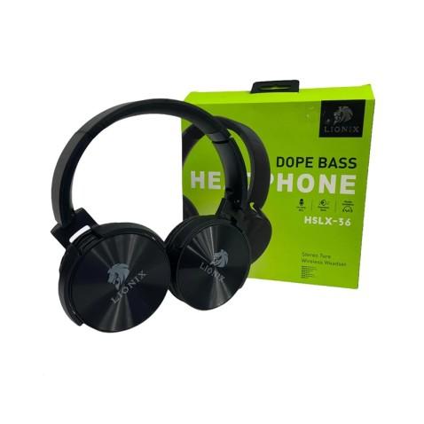 Lionix HSLX-36, Casque Sans fil Bluetooth 10 mètre en Noir