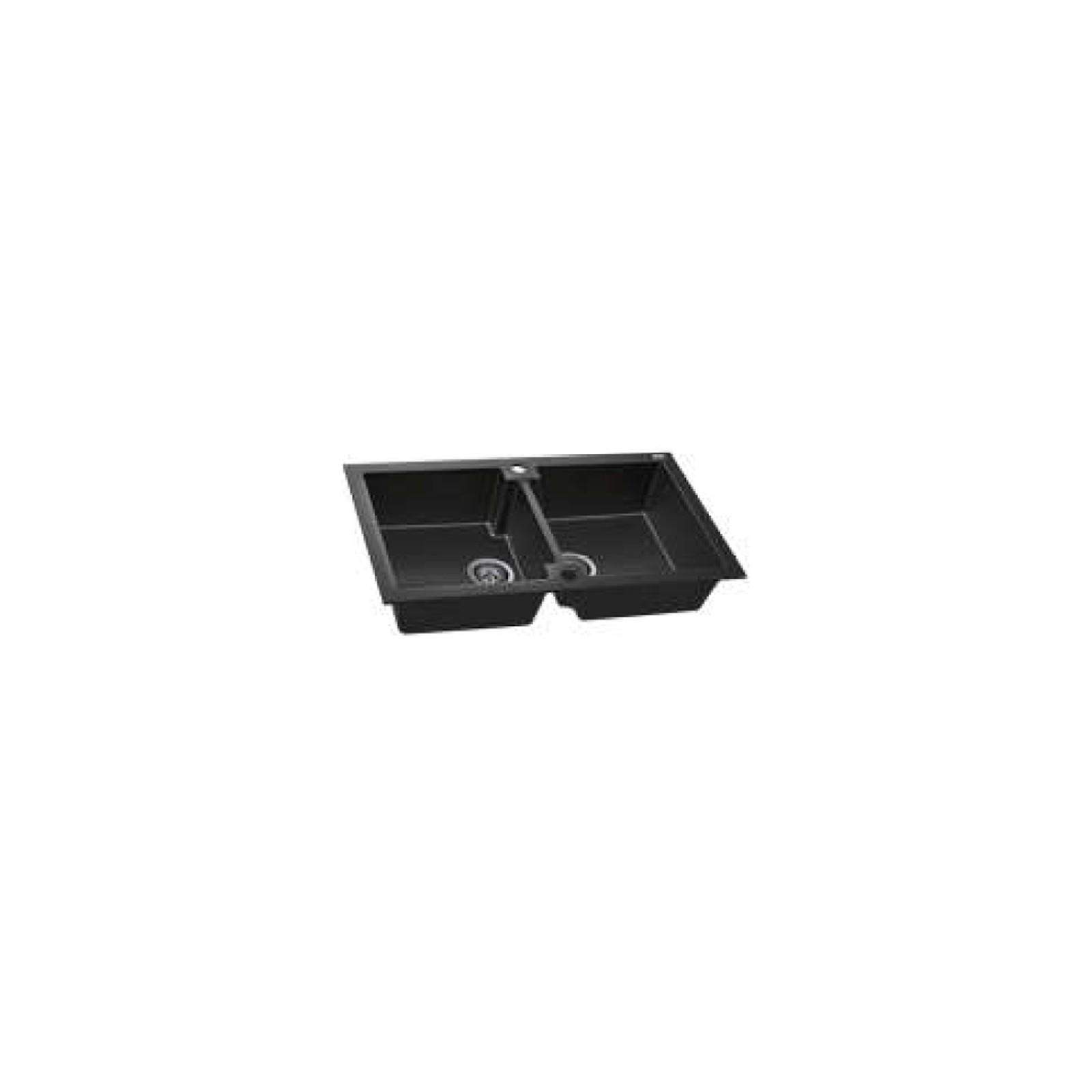 Evier AXIS Honest 160 à 2 Bacs sans égouttoir Dim. 86 x 50 cm Noir Evier AXIS Honest 160 à 2 Bacs sans égouttoir Dim. 86 x 50 cm Noir