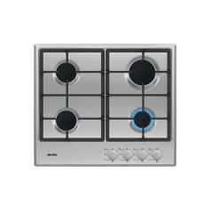 Smifer H6405VGRIM, Plaque de cuisson Encastrable à 4 feux 60 cm en Inox