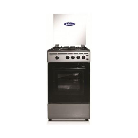 Cuisinière Sotacer SF504XI à 4 feux 50cm avec couvercle en Silver