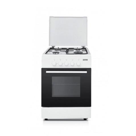 Sotacer SF504WI, Cuisinière à 4 feux 50cm avec couvercle en Blanc