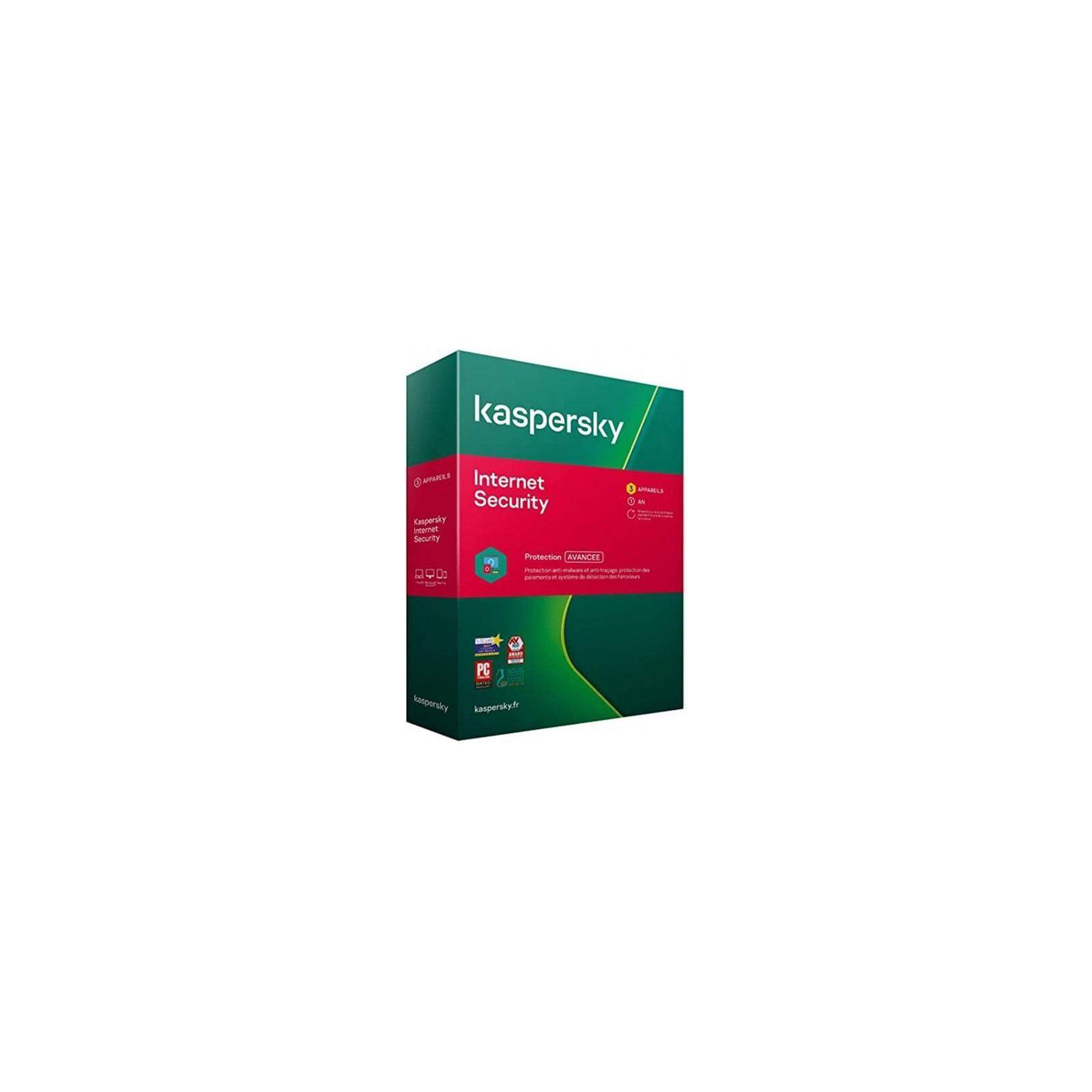 Kaspersky Internet security 2021 3 Postes, 1 an Kaspersky Internet security 2021 3 Postes, 1 an