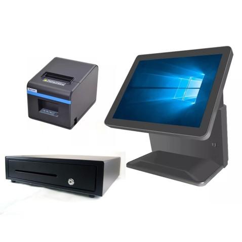 Pack Caisse tactile WellBe POS-8618L, Imprimante Tickets XPRINTER et Tiroir caisse