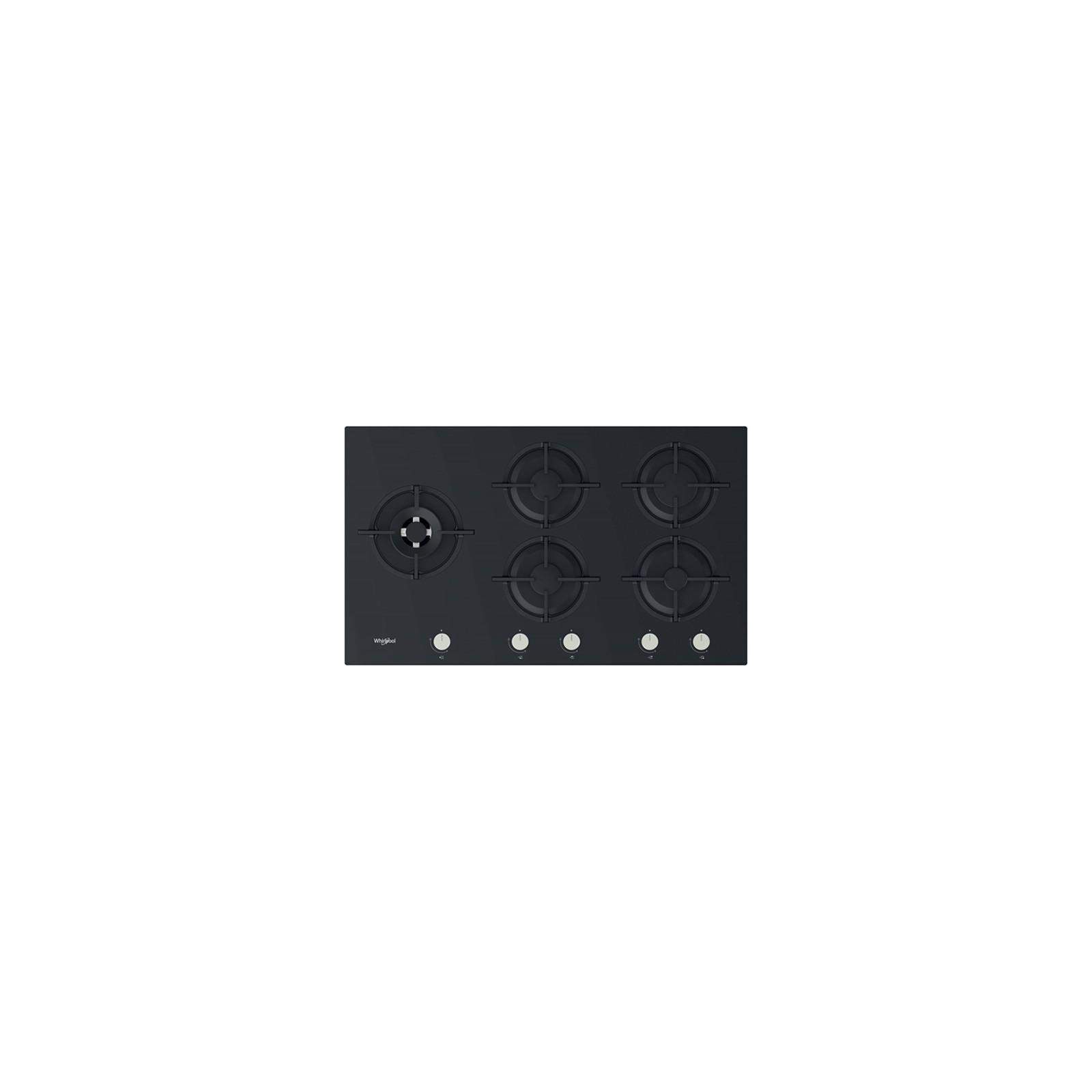 Whirlpool GOA925/NB, Plaque de cussion Encastrable 5 brûleurs 90cm en Noir Whirlpool GOA925/NB, Plaque de cussion Encastrable 5 brûleurs 90cm en Noir