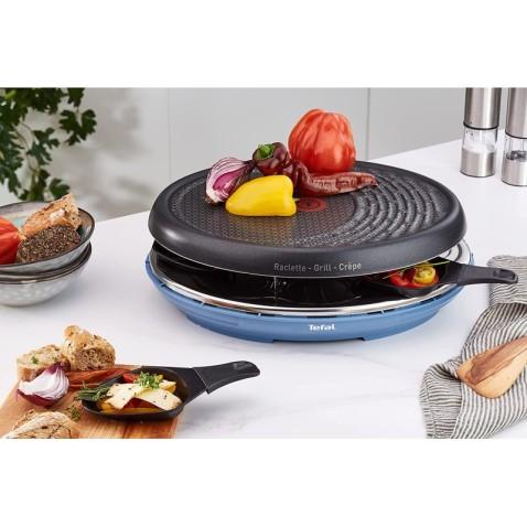 Tefal RE310401, Appareil à Raclette 8 Personnes 1050 Watts + Grill + Crêpière 