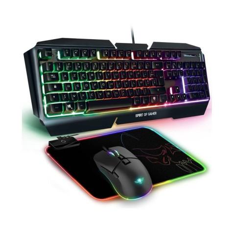 Ensemble Gaming Spirit Of Gamer Ultimate 3en1 RGB Clavier + Souris + Tapis (CLS-MK500)