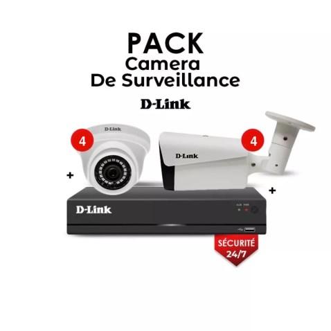 Kit Vidéosurveillance D-Link HD 8 Caméras 2MP + DVR, ensemble complet