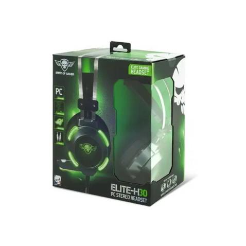 Spirit Of Gamer MIC-EH30, Micro Casque Gaming LED Jack 3.5mm Noir 