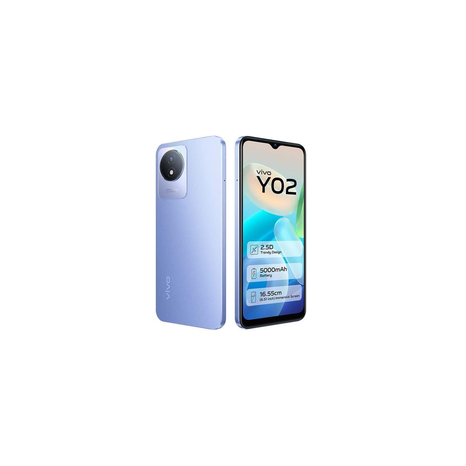 Vivo Y02, Smartphone Android RAM 2Go 32 Go en Bleu Orchidée