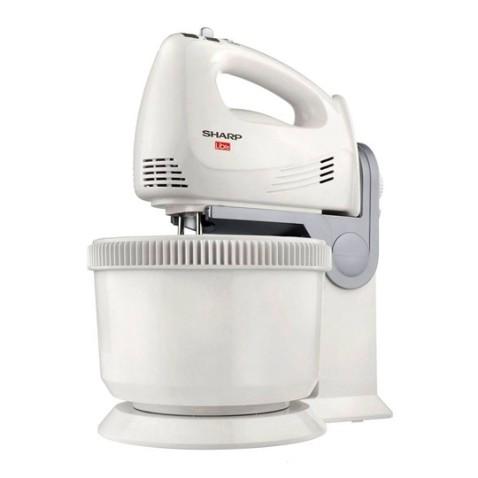 Sharp EMS-51L-W, batteur électrique 5 vitesses réglables de 210 Watts blanc