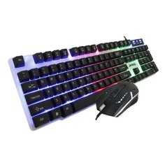 Jedel GK100, Pack Gamer clavier RVB LED + souris 4D Noir