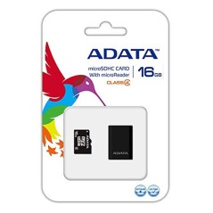 Adata AUSDH16GCL4, Carte Mémoire micro SDHC 16GB Class 4 avec Adaptateur