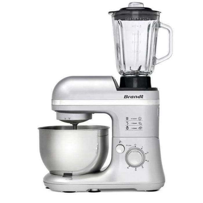 Robot Pâtissier Multifonction Brandt KM900BS 900W SILVER