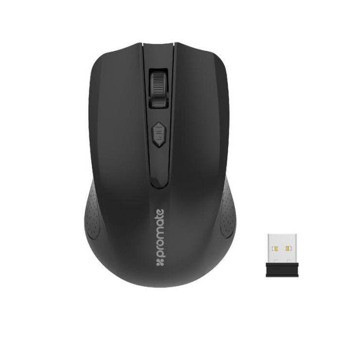 Promate CLIX-8, Souris Optique Sans fil 10m 2.4Ghz en Noir