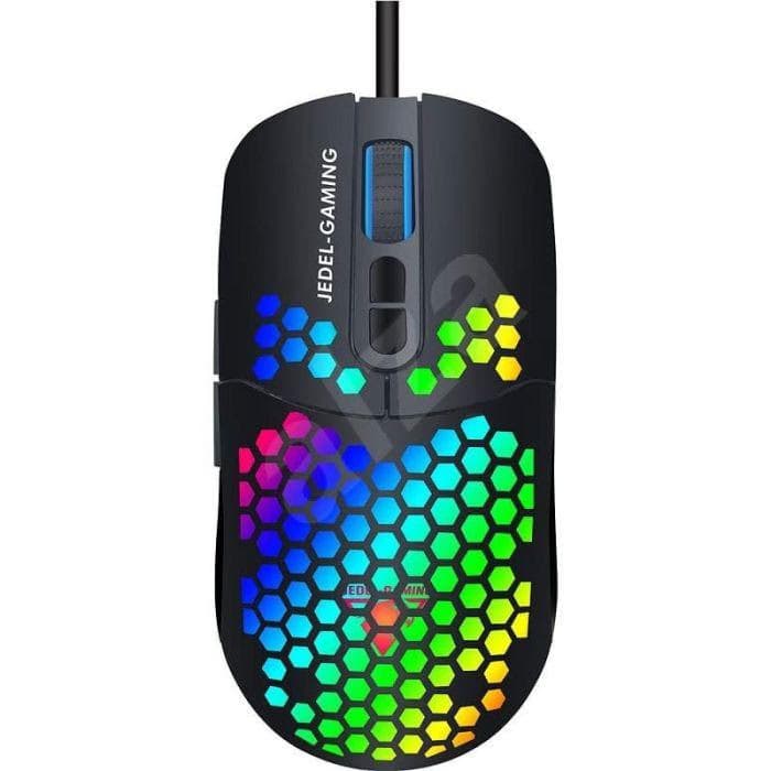 Souris Gaming Optique Jedel GM1100 LED USB Bidirectionnelle en Noir