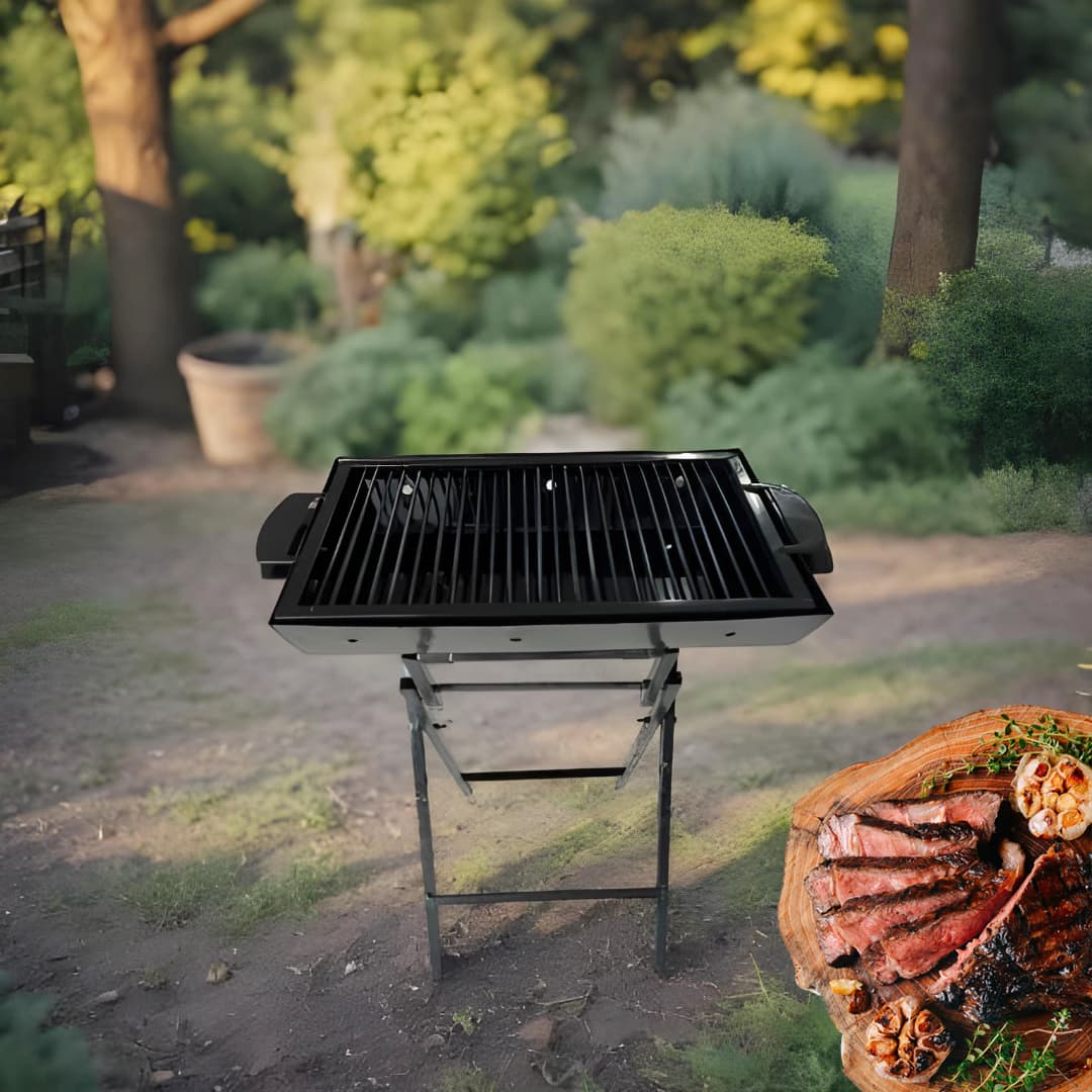 Barbecue à Charbon Pliable grille de 50 cm en métal
