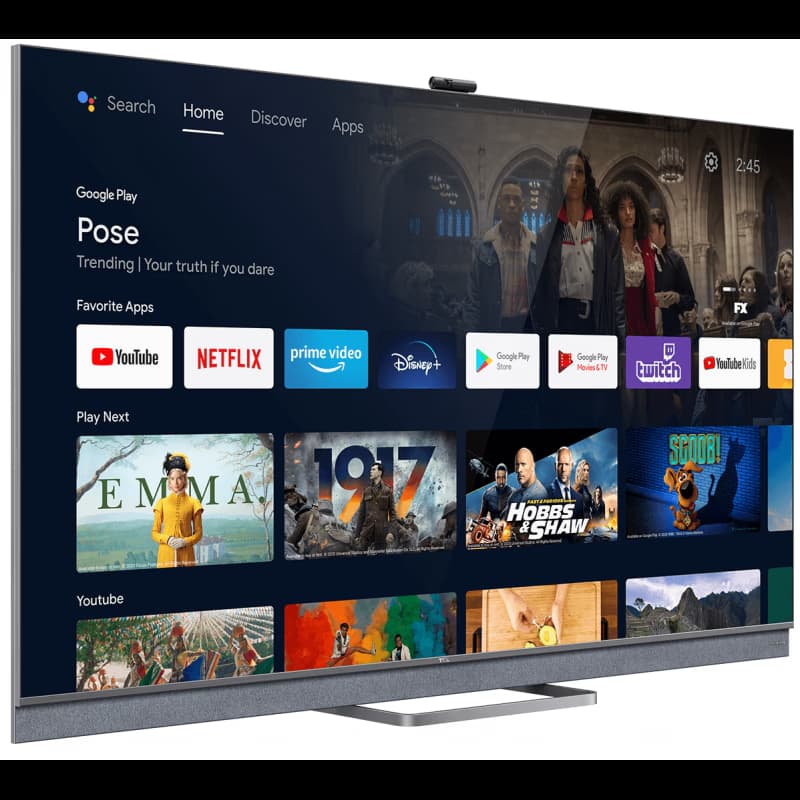 Téléviseur TCL 55C825 55 pouces Mini LED QLED 4K HDR Android TV