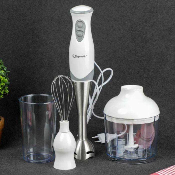 Mixeur Plongeant 4EN1 TOPMATIC ESMS-250-2 -250W - Blanc