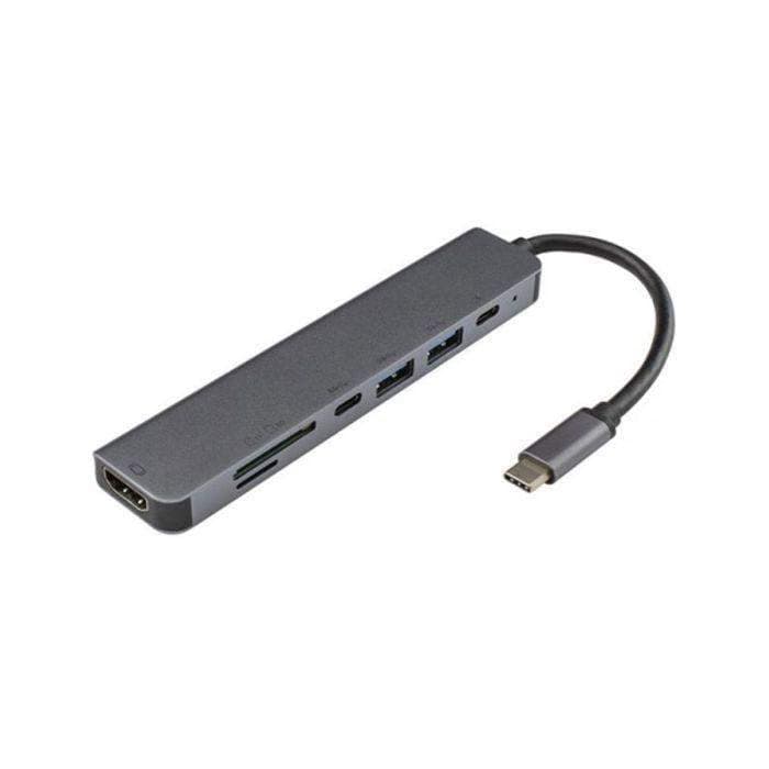 Adaptateur 7en1 SBOX USB Type C - Noir