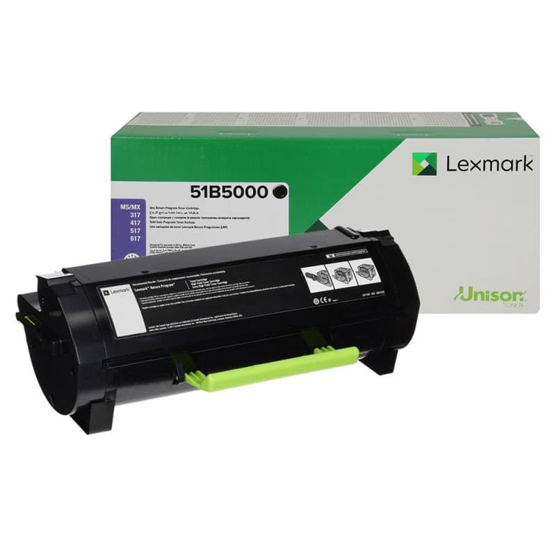 Toner Original Lexmark 51B5000 / Noir - Tunisie