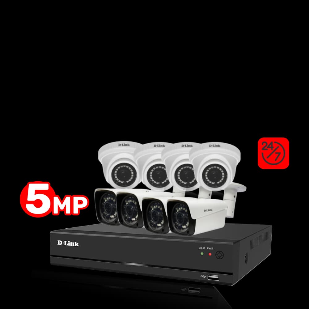 Pack 8 caméras de surveillance 5MP D-LINK / Tunisie