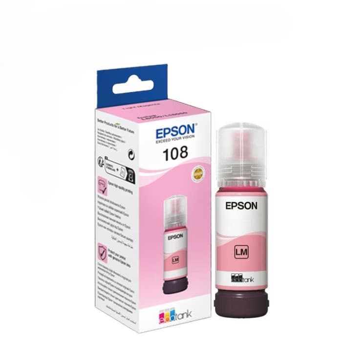 Bouteille D'encre Original EPSON ECOTANK 108 - Magenta Light(C13T09C64A)
