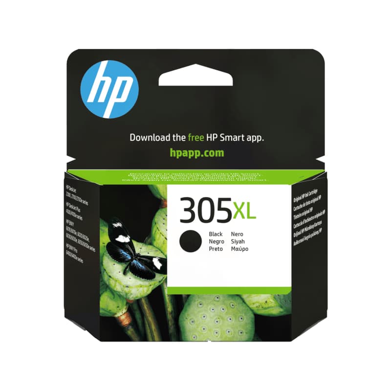 Cartouche d'encre noire authentique HP 305XL à haut rendement