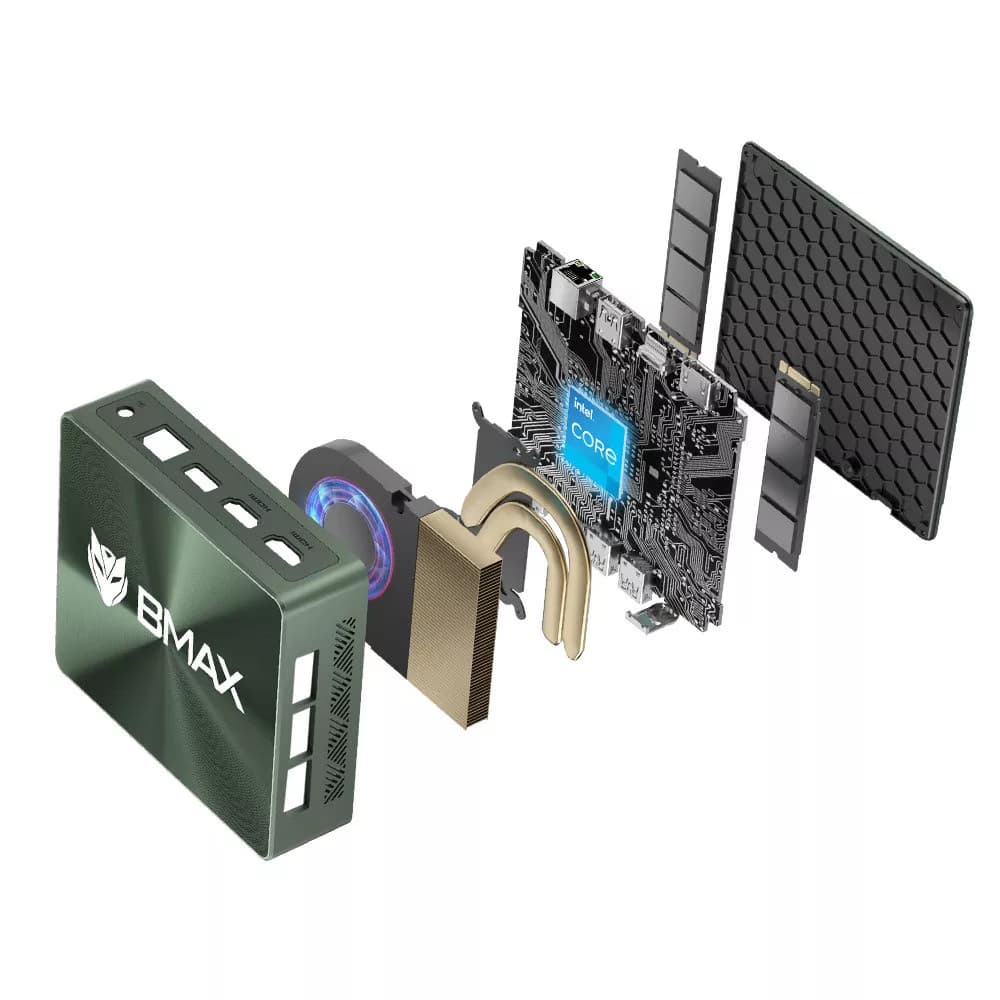 Mini PC de bureau B6 power 16 Go 1 To SSD Vert