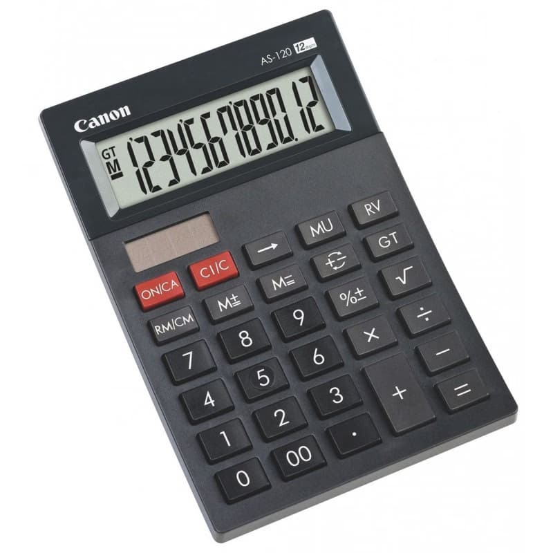 Mini calculatrice Canon AS-120 de bureau 12 chiffres