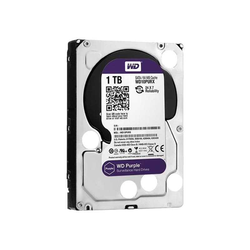 Disque dur de surveillance Western Digital WD10PURZ 1 To Purple SATA III 64Mo