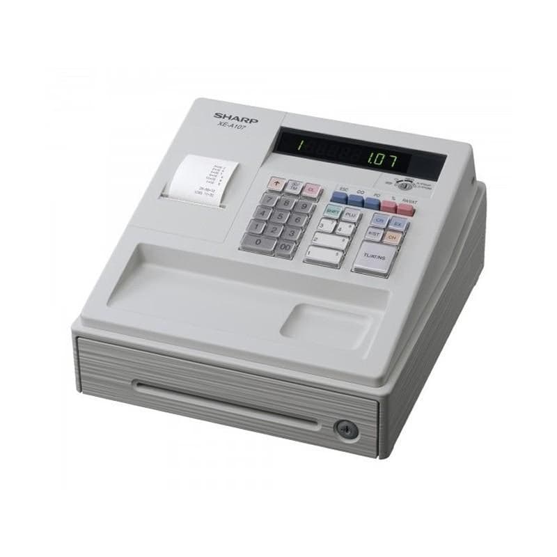 Caisse Enregistreuse Sharp XE-A107W écran LED 8 Départements et 80 articles