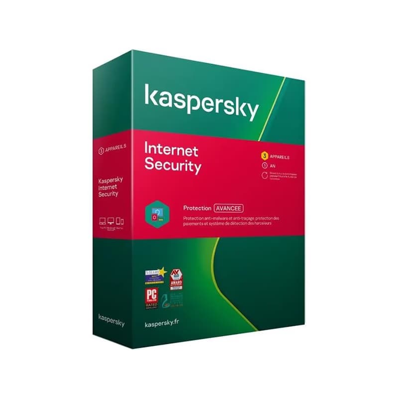 Kaspersky Internet Security 2020 3 postes 1 an