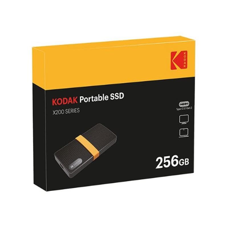 Disque dur SSD Portable de Kodak 256Go, X200 séries 500 Mb/s