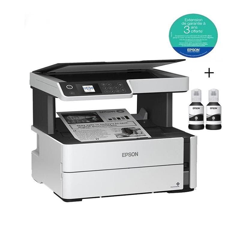 Imprimante Epson EcoTank ET-M2170 A4 à réservoir Intégré Multifonction 3 en 1 Monochrome WiFi