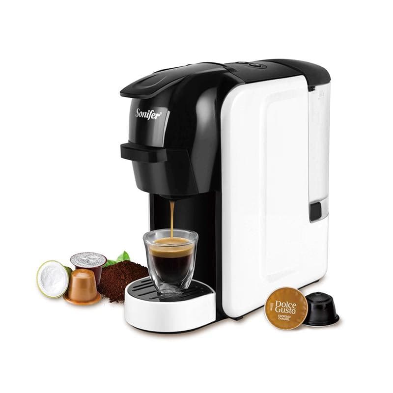 Machine à café Sonifer SF-3539 Multifonctionnel à Capsules un tasse en Blanc