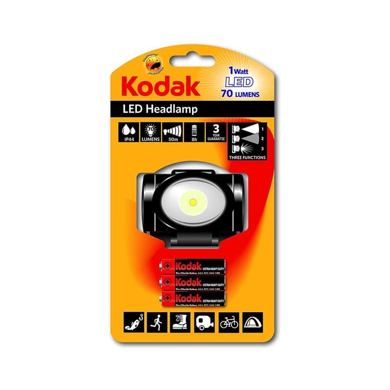 Torche Kodak LED Headlamp 70 Lumens Étanche