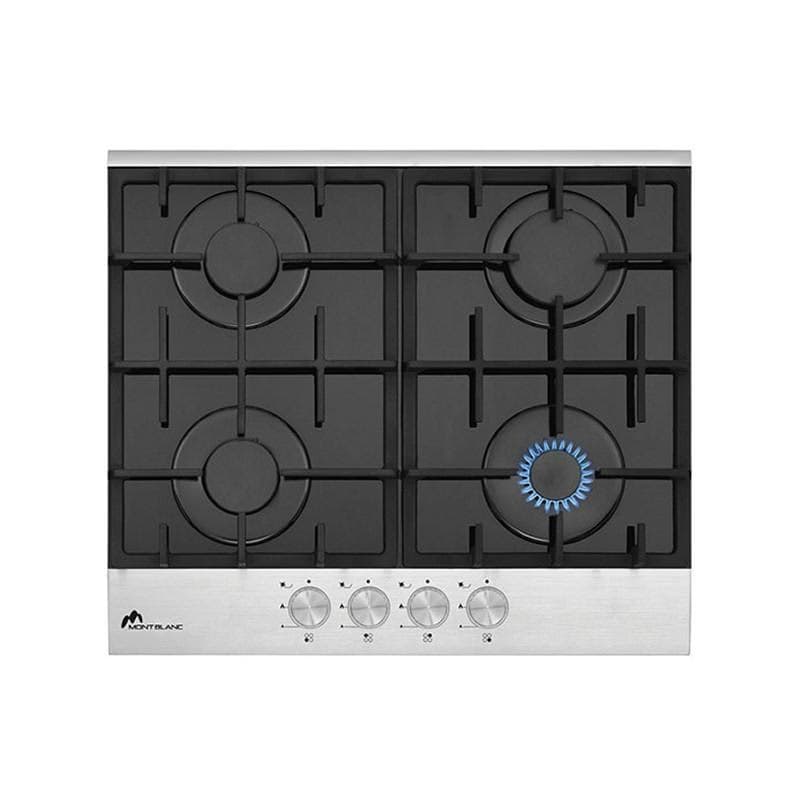 Plaque de cuisson encastrable Montblanc PDS60 à 4 feux 60 cm Vitrée Inox