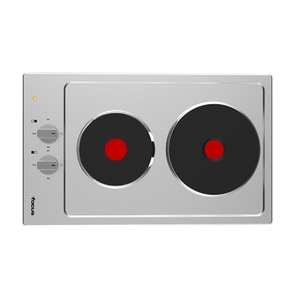 Plaque de cuisson électrique Focus F812X de 30 cm 2 feux en Inox