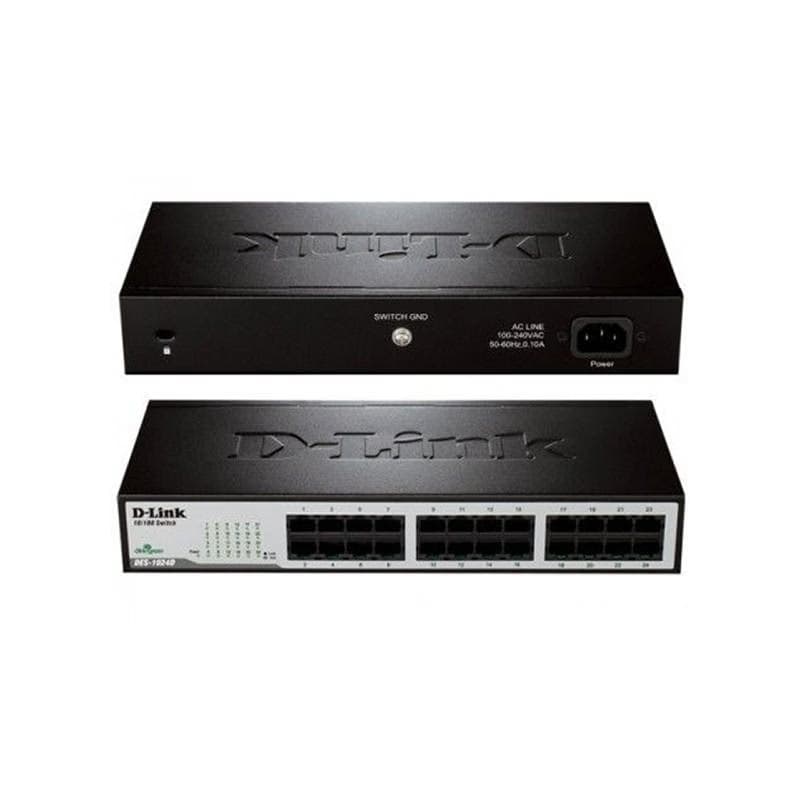 DLINK DES-1024D/E, Switch 24 Ports 10/100 Mbps Fast Ethernet Rackable