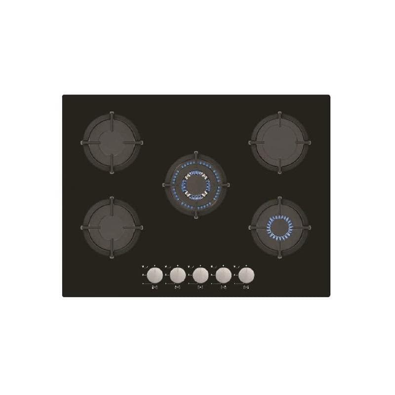 Plaque de cuisson Encastrable Smifer H7505NGSSP à 5 feux 70cm en Verre Noir