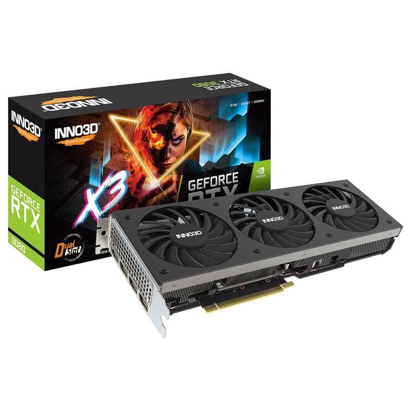 INNO3D, Carte Graphique GeForce RTX 3080 X3 LHR-10 Go GDDR6X