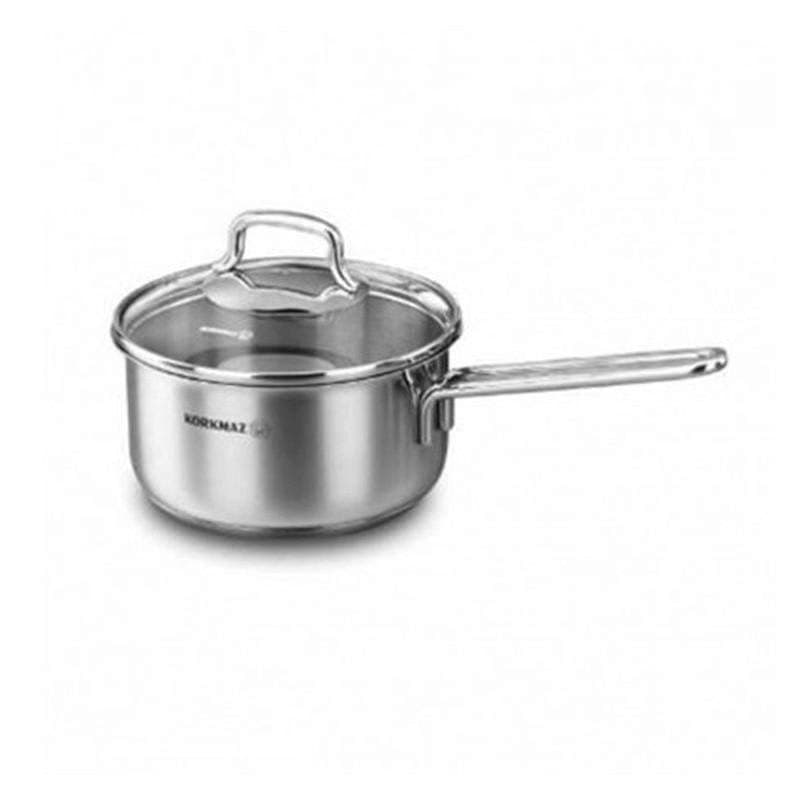 Casserole Korkmaz Perla avec couvercle 16 x 8cm 1,6 Litres Inox (A1648)