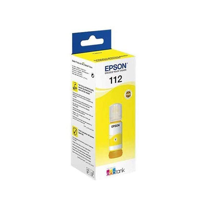 Bouteille D'encre Original EPSON EcoTank 112 - Jaune (C13T06C44A)