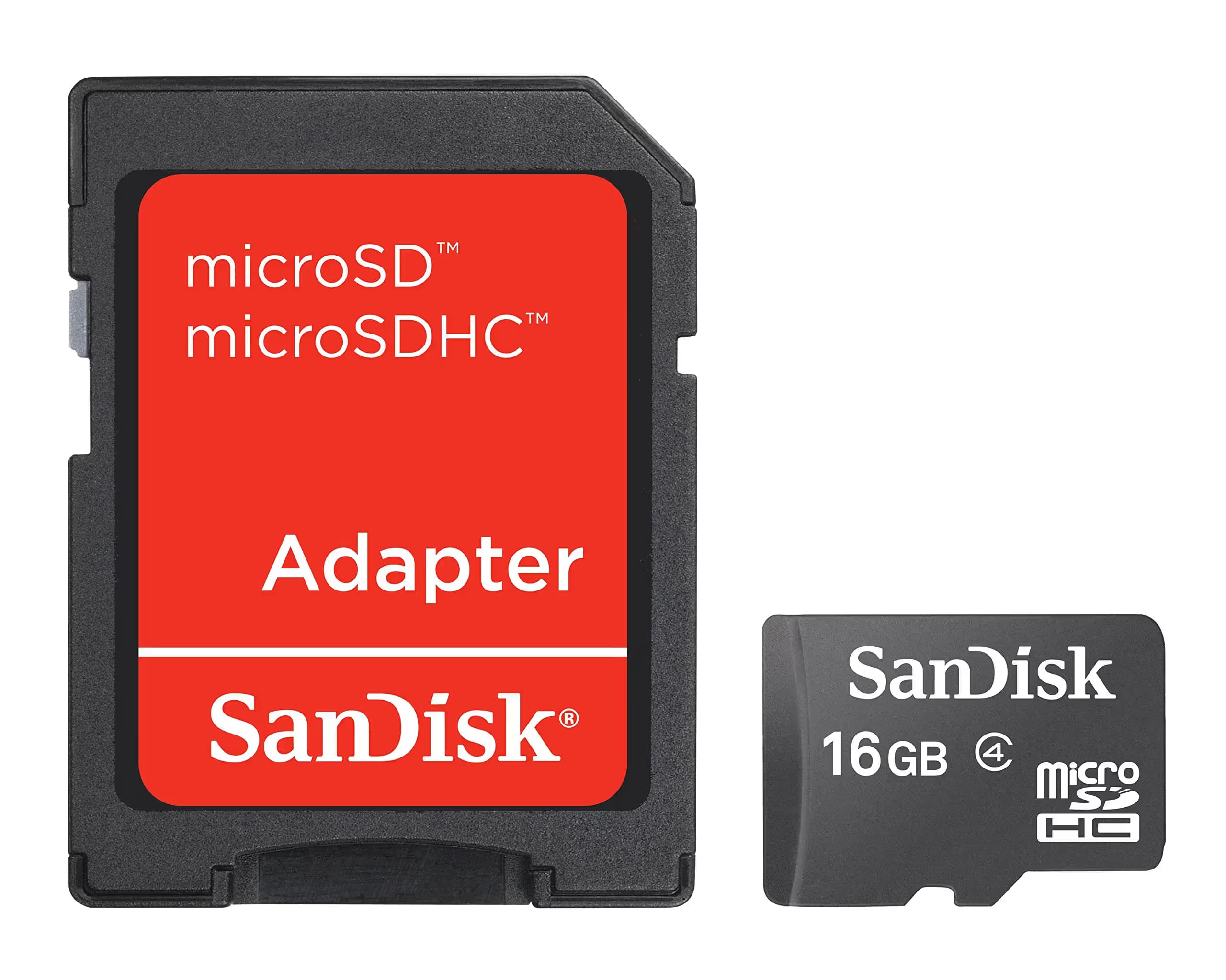Sandisk SDSDQM-016G, Carte Mémoire Micro SD de 16Go avec Adaptateur