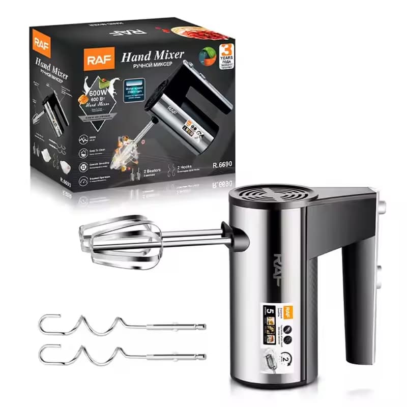 Batteur à Main 600W  RAF R-6690 Noir/Inox