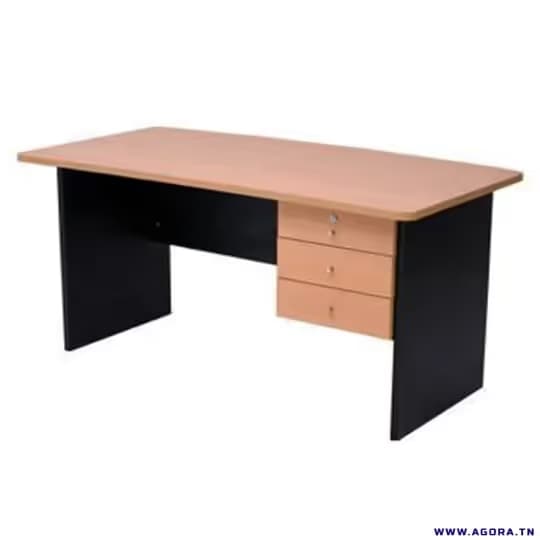 Bureau MEL 140/80 avec 3 Tiroirs