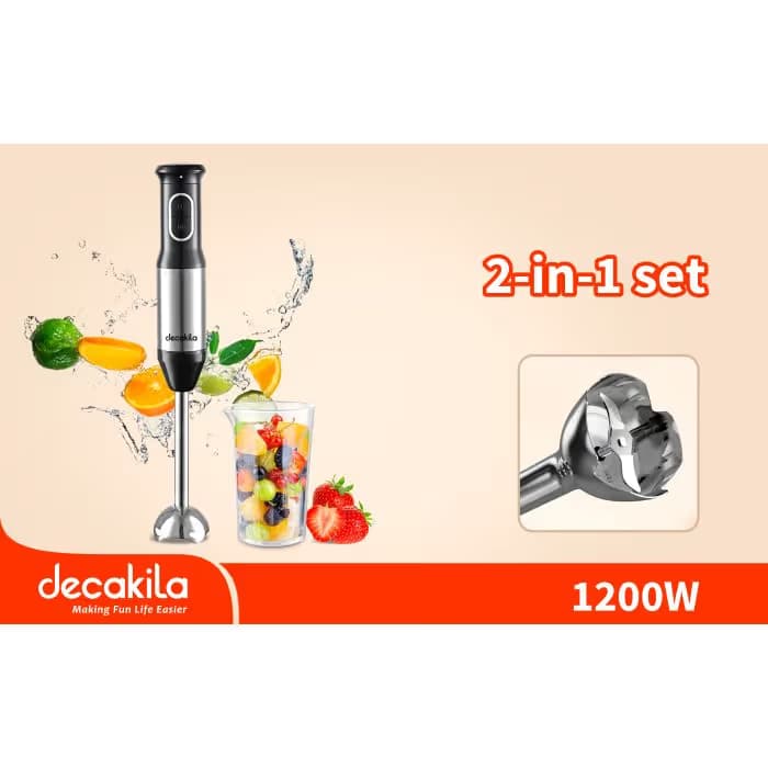 Mixeur Plongeant Decakila 1200W Noir -  2 vitesses - KEJB039M