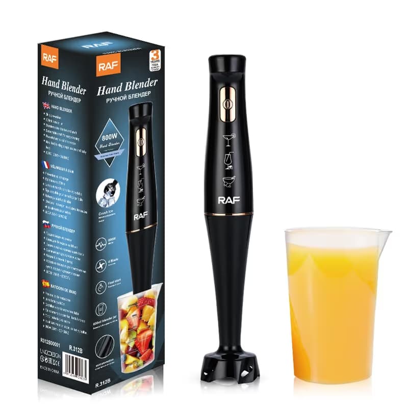 Mixeur Plongeant 800W RAF - R.312B Noir
