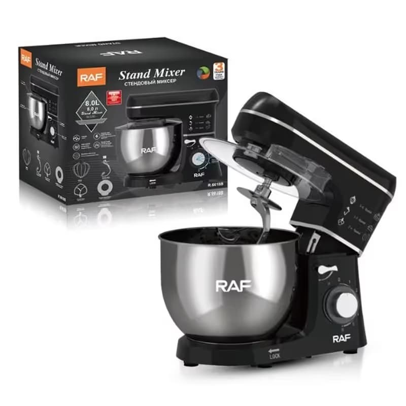 Robot Pétrin 1400W Raf - R.6618B Noir