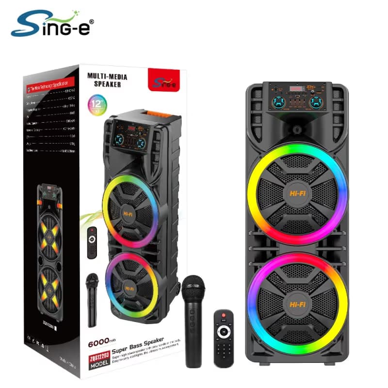 Système de sonorisation karaoké sans fil - Bluetooth active avec microphone Radio / SING-E ZQS12203-12205 